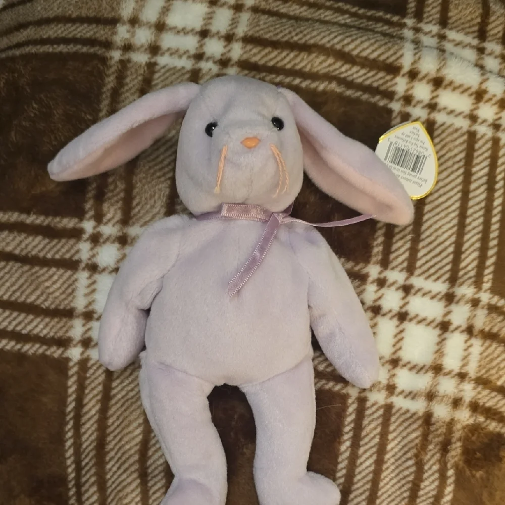 Ty Stuffed Bunny‎ Trio - Pink, Mint, Lavender